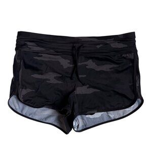 Athleta Freestyle Camo Surge Swim Shorts (Black / Grey Camo) - Size Small